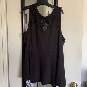 Torrid black peplum top